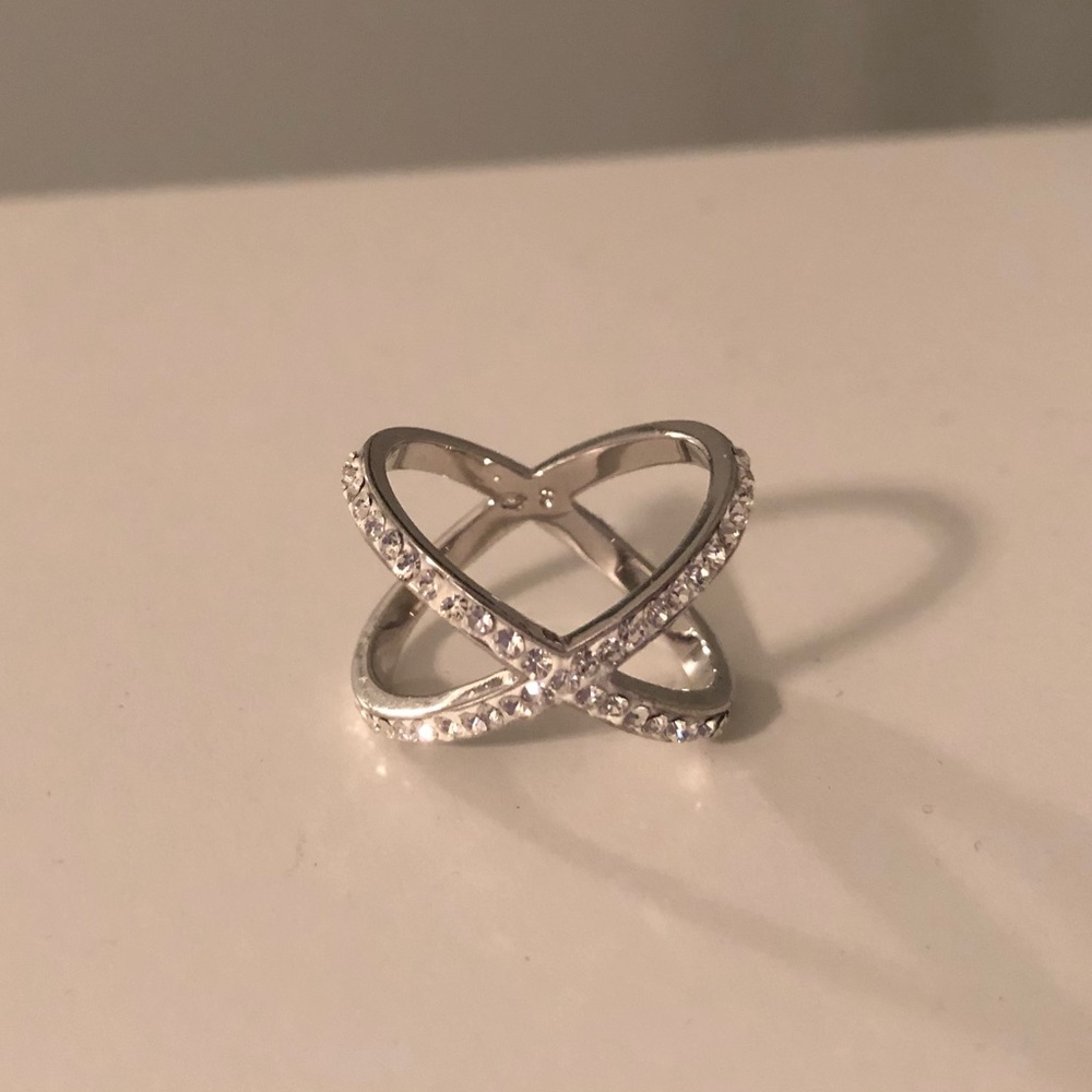Silver sparkly ring